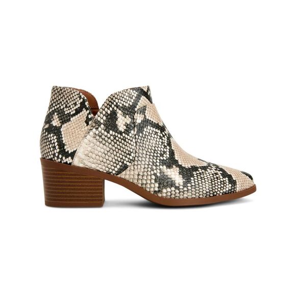STYLE & COMPANY Womens Beige Snake Notch At Side Vidyaa Block Heel Booties 7.5 M - Picture 2 of 5